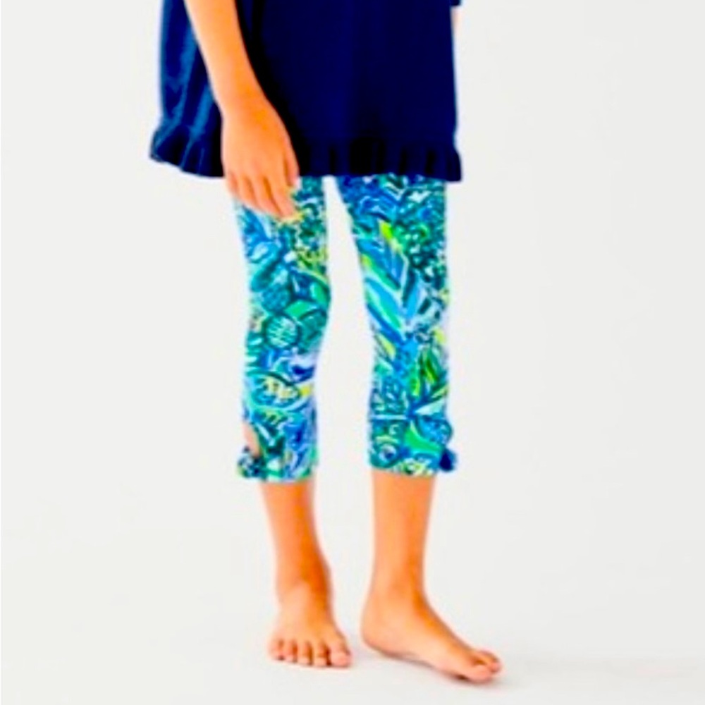 NWT Lilly Pulitzer maia legging in Bennet Blue sneak a beak kids size XL
